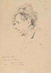 ATTILIO PRATELLA, Profile of a Man, pen and ink